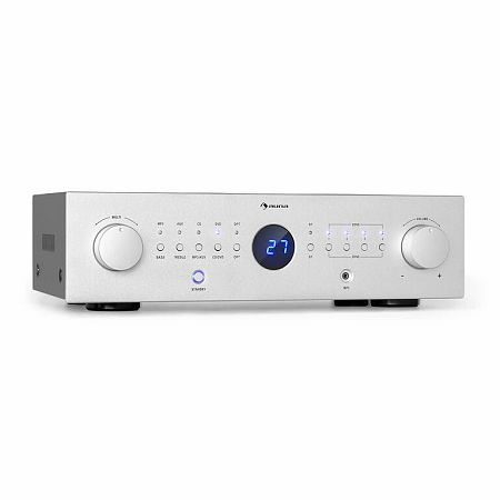 Auna AMP-CD950 DG, digitálny viackanálový zosilňovač, 8 x 100 W, BT, opt. vstup, diaľkový ovládač