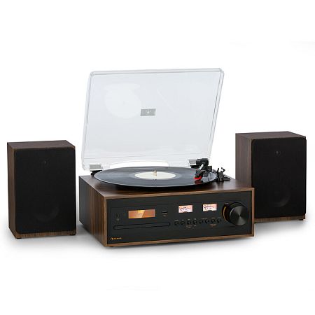 Auna Oxford SE, mini stereo systém, DAB+/FM, BT funkcia, vinyl, CD, AUX-In