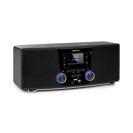 Auna Stockton, mikro stereo systém, max. 20W, DAB+, UKW, CD prehrávač, BT, OLED, čierny