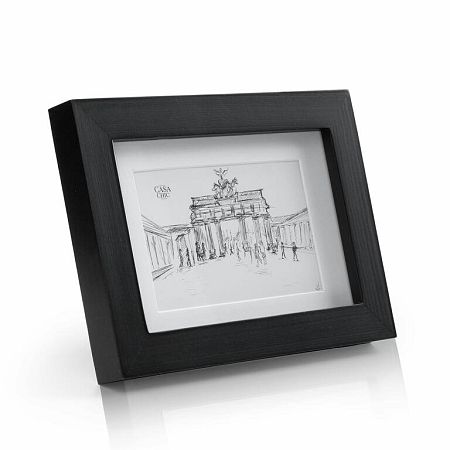 Casa Chic Brighton rám obrazu sklenená tabuľa 10 x 15 cm s paspartou z pravého dreva 